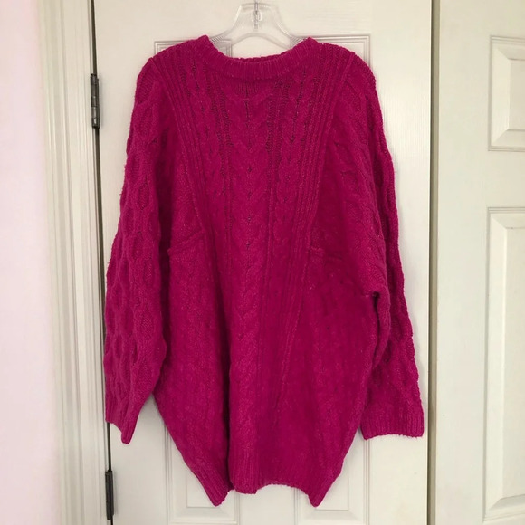 Free People Pink Cable Knit Sweater - Picture 4 of 7